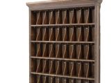 an image of a wooden book shelf with many books on it