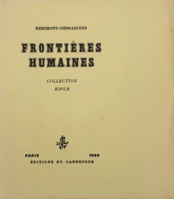 the front cover of a book with black writing on it