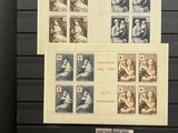 a picture of a collection of stamps on display in a frame