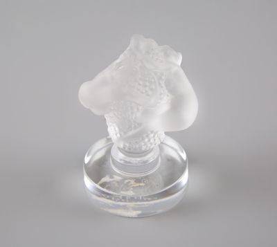 un vase en verre surmonté d'une fleur blanche