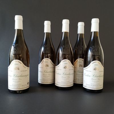 Cinq btles CORTON-CHARLEMAGNE blanc, Robert & Raymond Jacob,… - Photo 1