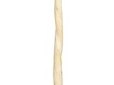 un grand poteau en bois avec une base noire sur fond blanc