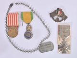 a lot of military items that are laying out on the table