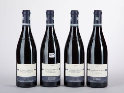 trois bouteilles de vin sont alignées sur une surface blanche