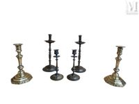 Trois paires de bougeoirs