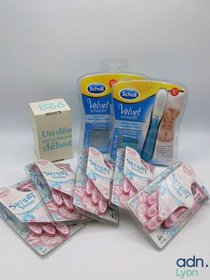 a package of toothpaste and toothbrushes on a table