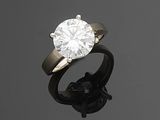 a diamond single - stone ring, by van cleef