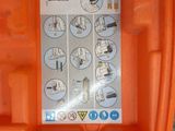 a picture of a orange tool box with instructions on it