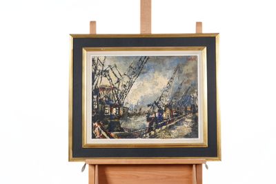 a picture of a picture of a painting on a easel