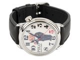 a wrist watch that has a picture of a man on it