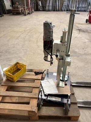a machine that is sitting on a pallet in a warehouse
