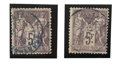 TIMBRE-POSTE - FRANCE - OBL - TYPE SAGE N° 95 x2 (dont oblit…