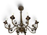an image of a chandelier with five lights hanging from the ceiling