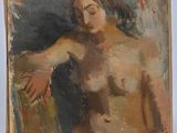 an image of a painting of a nude woman sitting on a chair