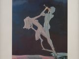 une image représentant un tableau où l'on voit une femme et un homme sur un rebord