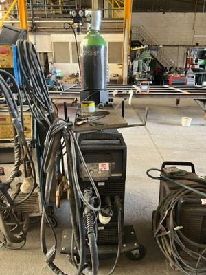 many different types of welding equipment in a warehouse
