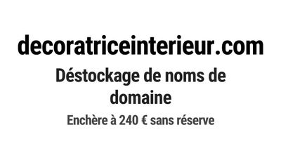 Nom de domaine decoratriceinterieur.