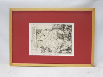 an image of a picture of an elephant in a red frame
