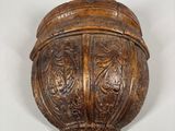 an image of a wooden object on a white surface
