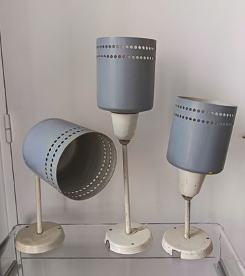 LITA Suite de 3 appliques orientables en métal laqué blanc, …