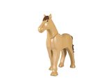 un cheval en jouet posé sur une surface blanche