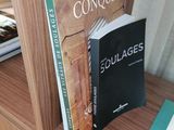 deux livres posés sur une étagère à côté d'une bibliothèque