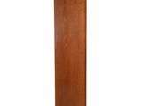 an image of a tall wooden clock tower with a clock on top of it
