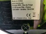 a close up of a glass bowl with a label on it
