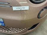 a close up of a car with a sticker on the front of it