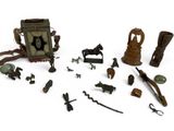 a lot of toys that are on a white surface