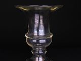 an image of a glass vase on a black background