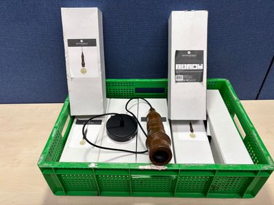 (x8) ATMOSPHERA - Suspension bois 80cm Style baroque (A1)