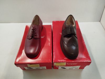 Lot de 2 - TWINPASS - Chaussures de ville enfant - Cuir véri…