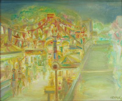 Blasco MENTOR (1919-2003) La fête au village