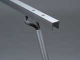 a close up of a metal pole with a metal bar attached to it