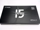 a black box with the number fifteen on it