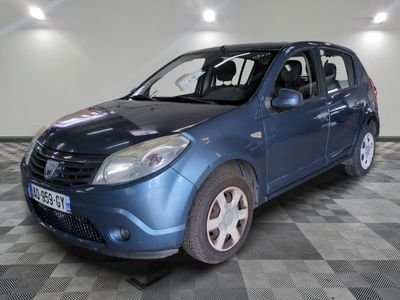 a picture of a small blue car parked in a garage