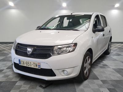 a picture of a white dacia parked on a checkered floor