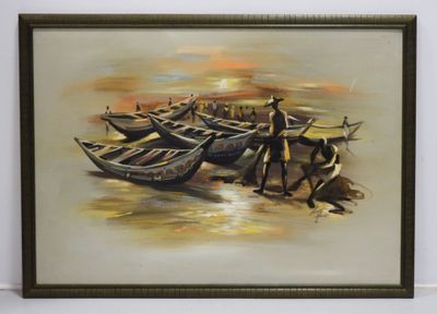KWAKU ADJEI,Ghana. Acrylique sur toile signée en bas à droit…