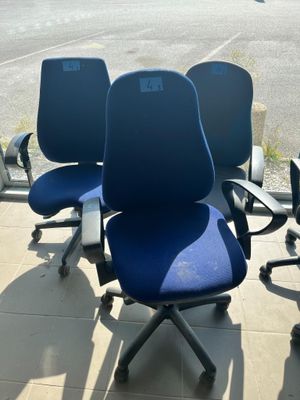 Ensemble de 3 fauteuils de bureau vintage