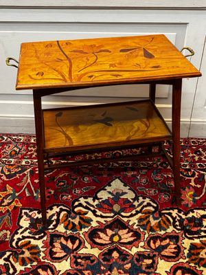 DANS LE GOUT de GALLE Table à thé en bois naturel à plateaux…