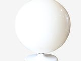 an image of a white sphere lamp on a stand