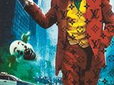 batman the dark knight movie poster with the joker in red suit