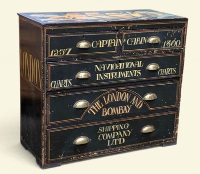 a chest of drawers that has a lot of drawers on it