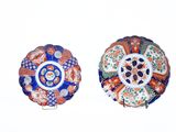 pair of japanese imari porcelain plates, 19th century