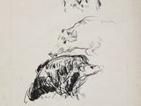 une image représentant un dessin en noir et blanc d'un hibou et d'un chien