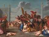 an image of a painting of a group of people on a street