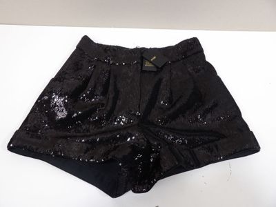 MAJE - Taille 3 (40) - short en paillettes coloris noir - Ne…