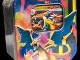 une boîte en fer blanc contenant un jeu Pokémon
