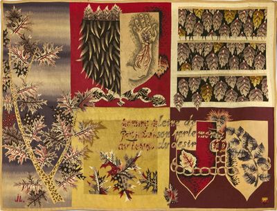 une image représentant un morceau de tissu orné de nombreux motifs différents